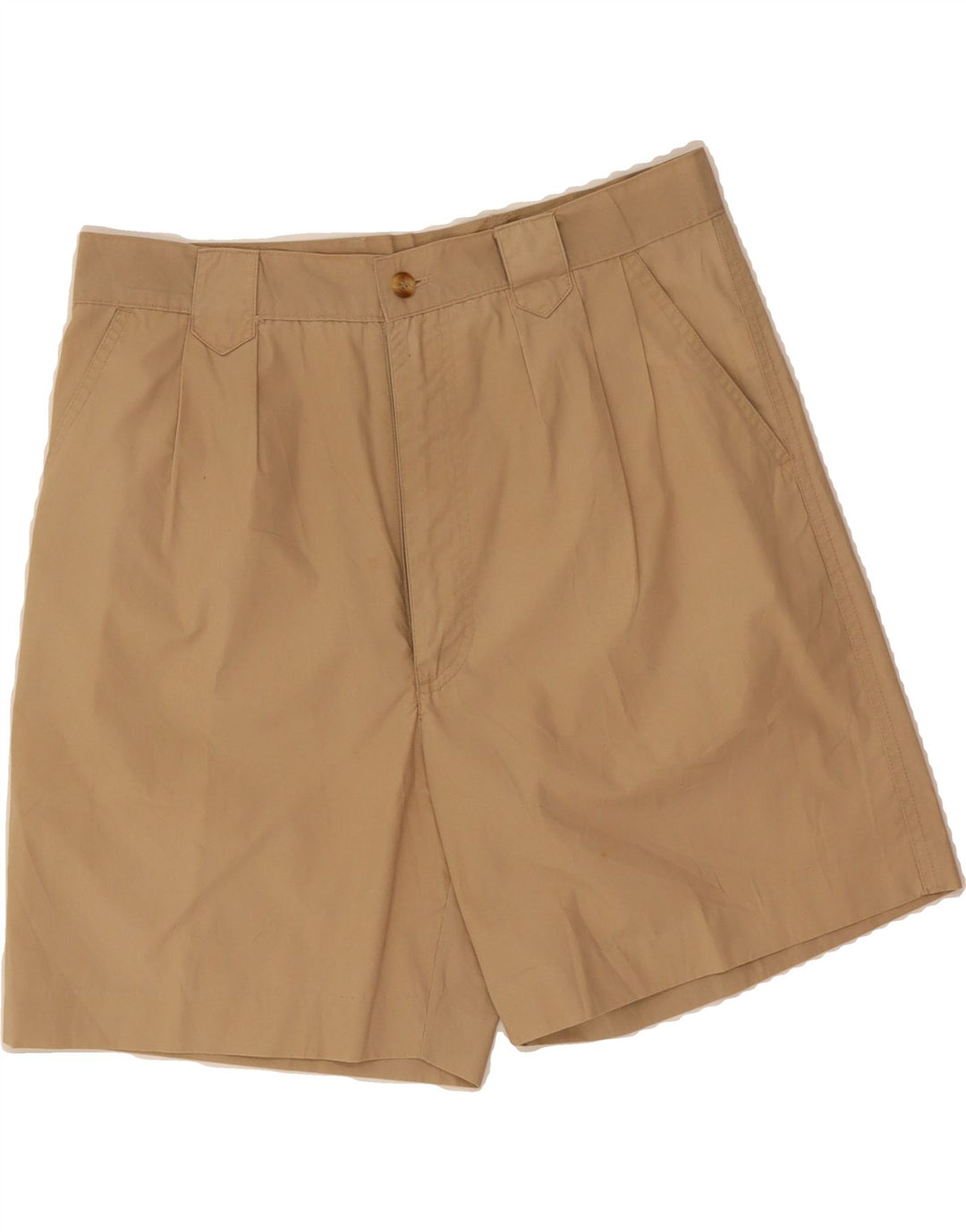 VINTAGE Mens Pegged Chino Shorts Medium W32  Brown Polyester Vintage Vintage and Second-Hand Vintage from Messina Hembry 