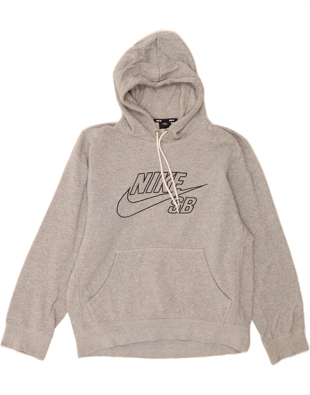 NIKE Mens Graphic Hoodie Jumper Medium Grey Cotton Vintage Nike and Second-Hand Nike from Messina Hembry 