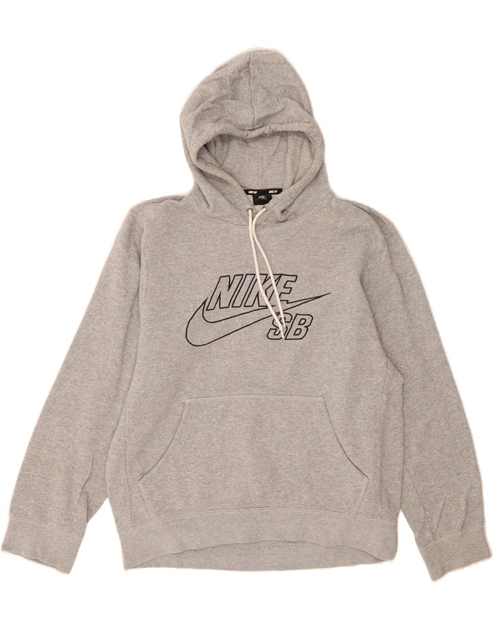 NIKE Mens Graphic Hoodie Jumper Medium Grey Cotton Vintage Nike and Second-Hand Nike from Messina Hembry 