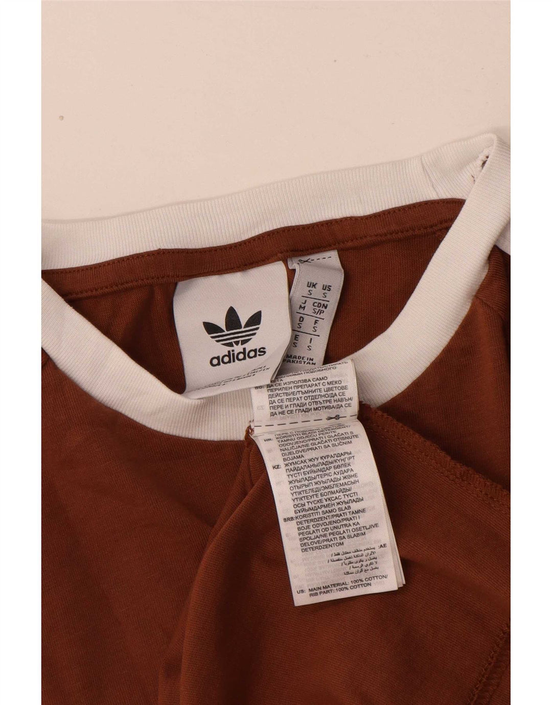 Adidas herre T-shirt top lille brun bomuld