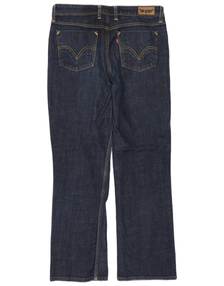LEVI'S Dame 627 Straight Jeans W33 L29 Marineblå Bomuld