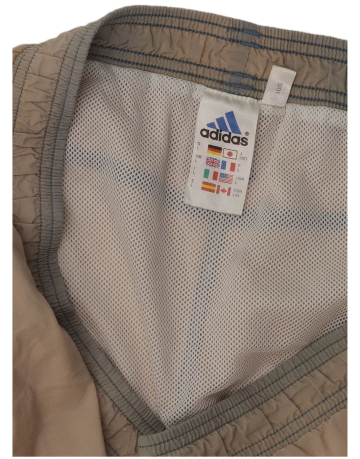 ADIDAS grafiske sportsshorts til mænd, store beige colourblock polyester