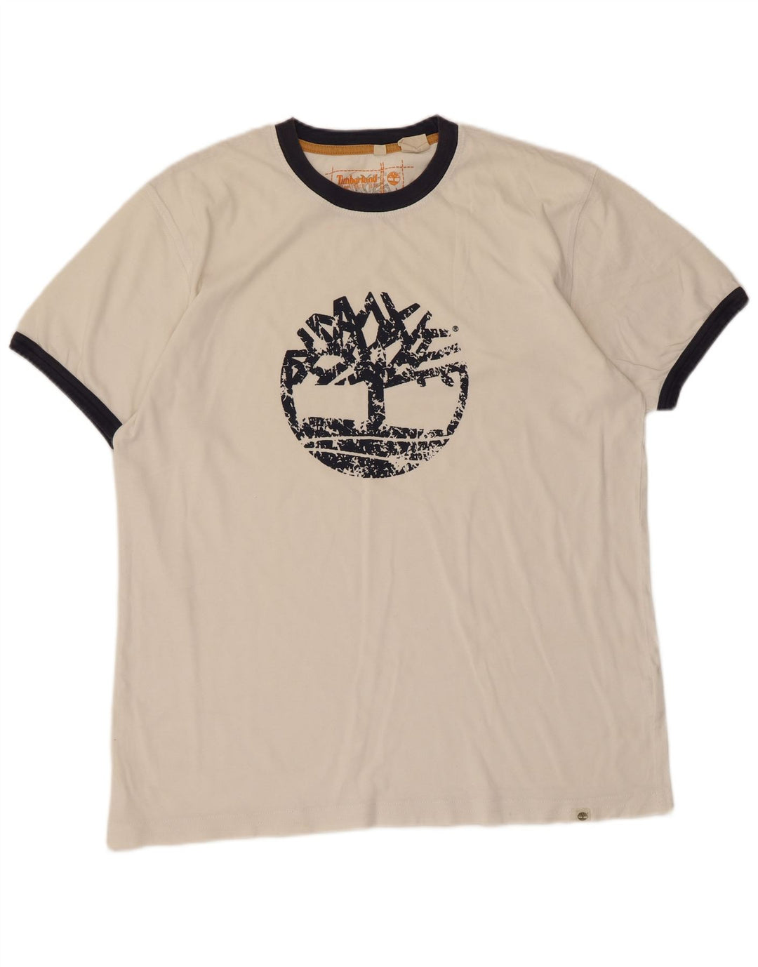 Timberland Herre grafisk T-shirt Top XL Off White Bomuld