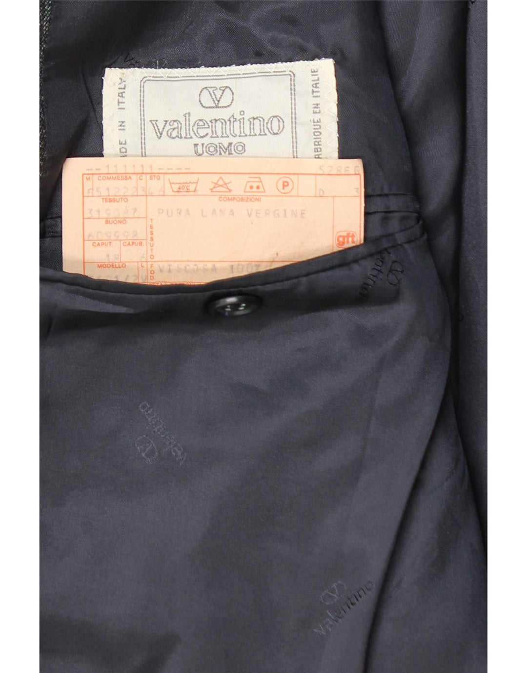 Valentino Herre 2-knaps blazerjakke IT 46 Lille marineblå stribet