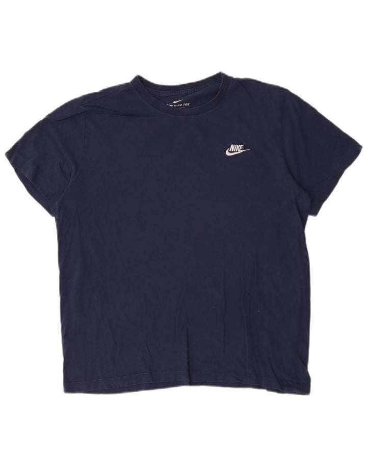 Nike T-shirt top til mænd, stor marineblå bomuld