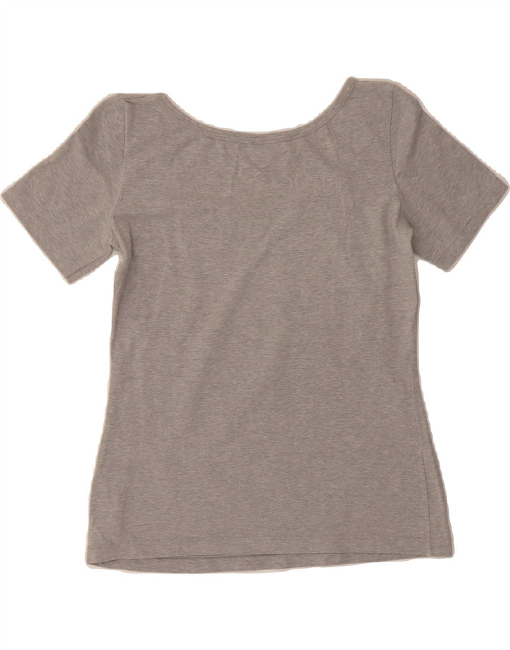 BENETTON Womens T-Shirt Top UK 12 Medium Grey Vintage Benetton and Second-Hand Benetton from Messina Hembry 