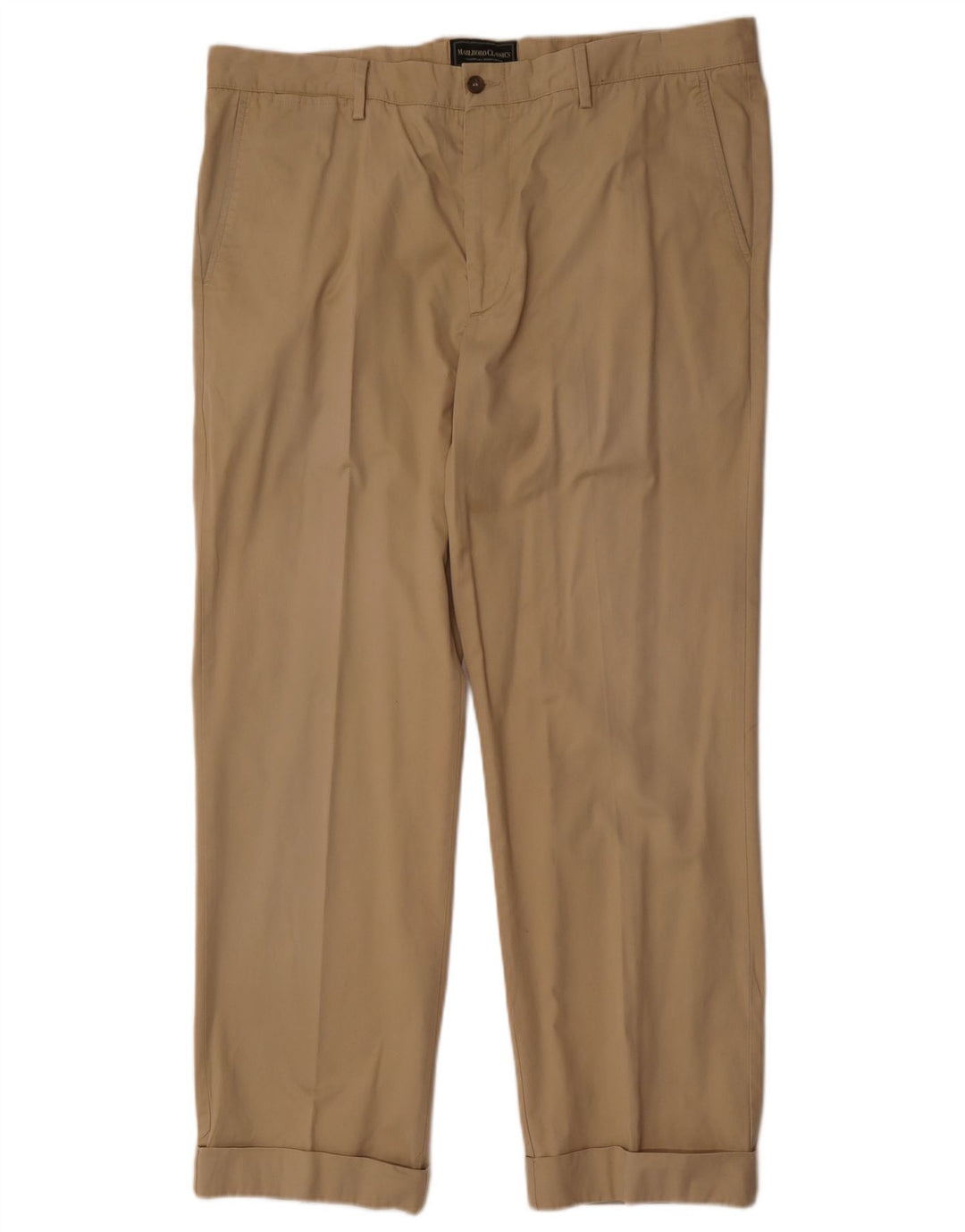 Marlboro Classics Straight Chino-bukser til mænd W38 L30 Beige