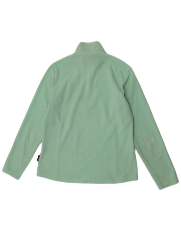 Jack Wolfskin Fleece Jumper med lynlås til kvinder UK 14/16 Stor Grøn