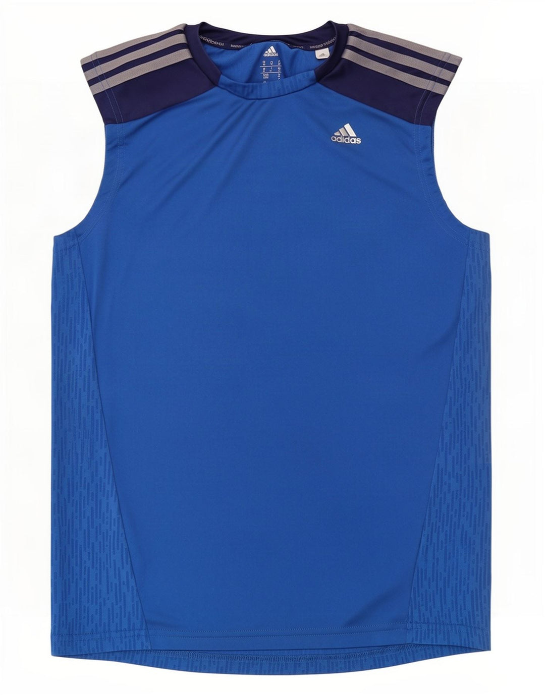 Adidas Herre Climacool Vest Top Medium Blue Colourblock Polyester