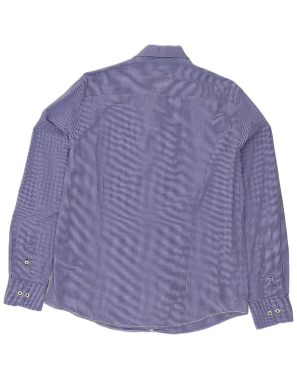 Napapijri Herre Geographic Graphic Shirt XL Blue Gingham Cotton