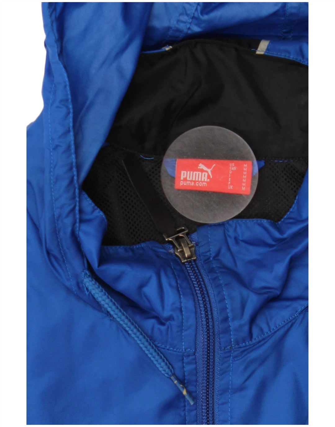 PUMA Regnjakke med hætte til mænd UK 38 Medium Blue Colourblock