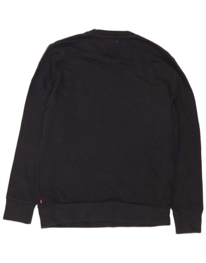 Levi's Herre grafisk sweatshirt Jumper Medium Sort Bomuld