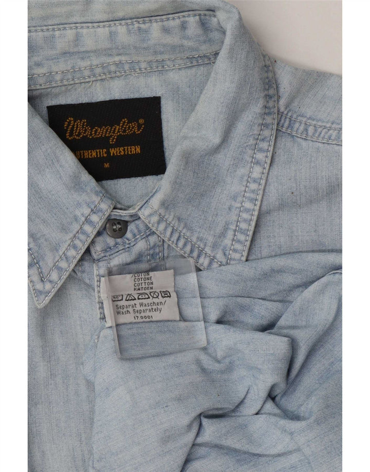 Wrangler Denimskjorte til mænd Medium blå bomuld