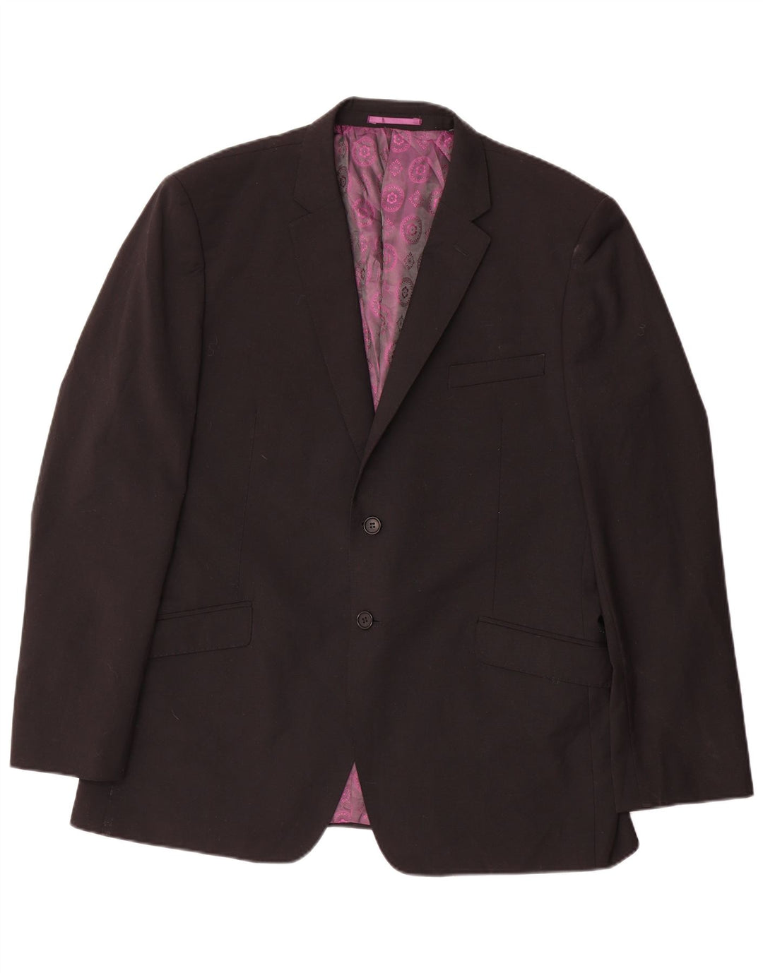 Ted Baker Herre lang 2-knaps Regular Fit Blazer Jacket UK 44 2XL Sort Uld