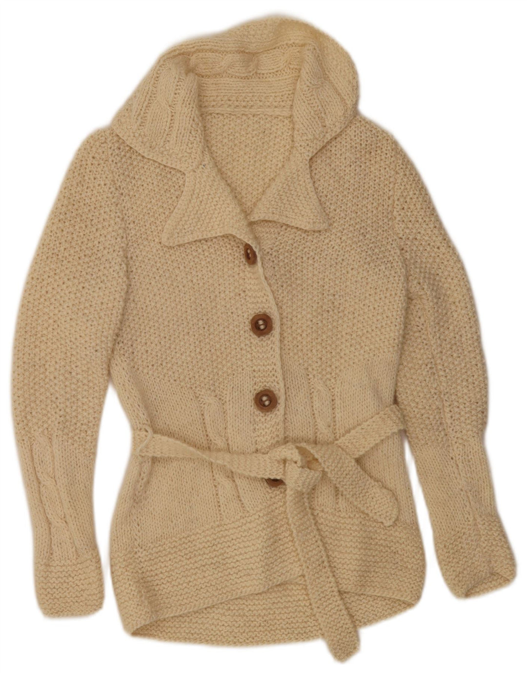 Vintage dame cardigan sweater UK 12 Medium Off White