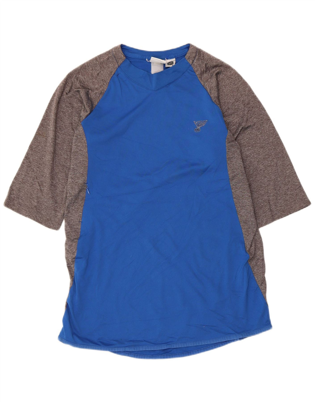 Majestic Herre Top 3/4 ærmer Medium Blue Colourblock