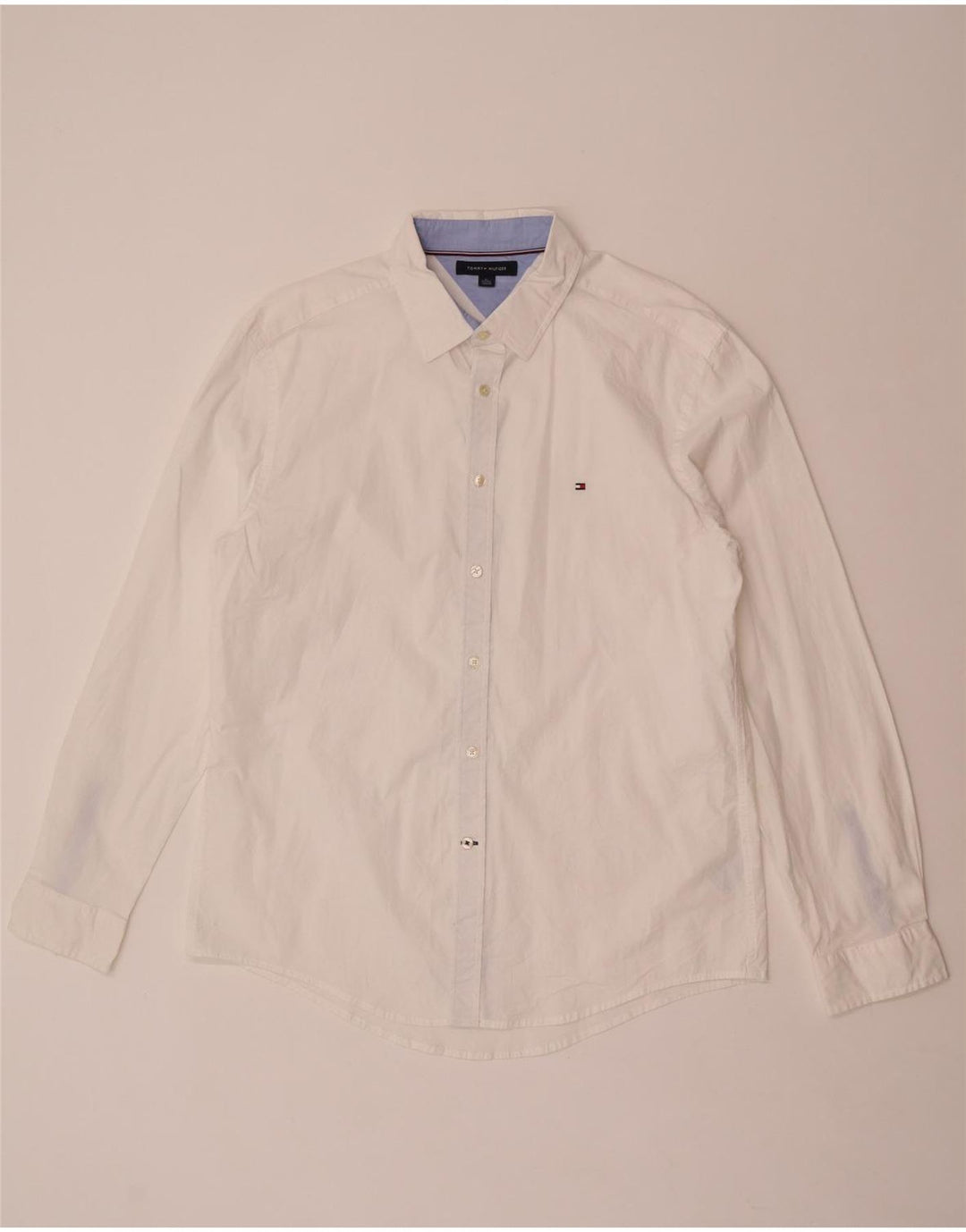 Tommy Hilfiger Herreskjorte XL Hvid Bomuld