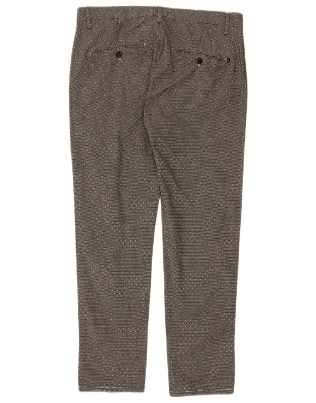 Dondup Herre Slim Chino Bukser W35 L30 Grå Houndstooth Bomuld