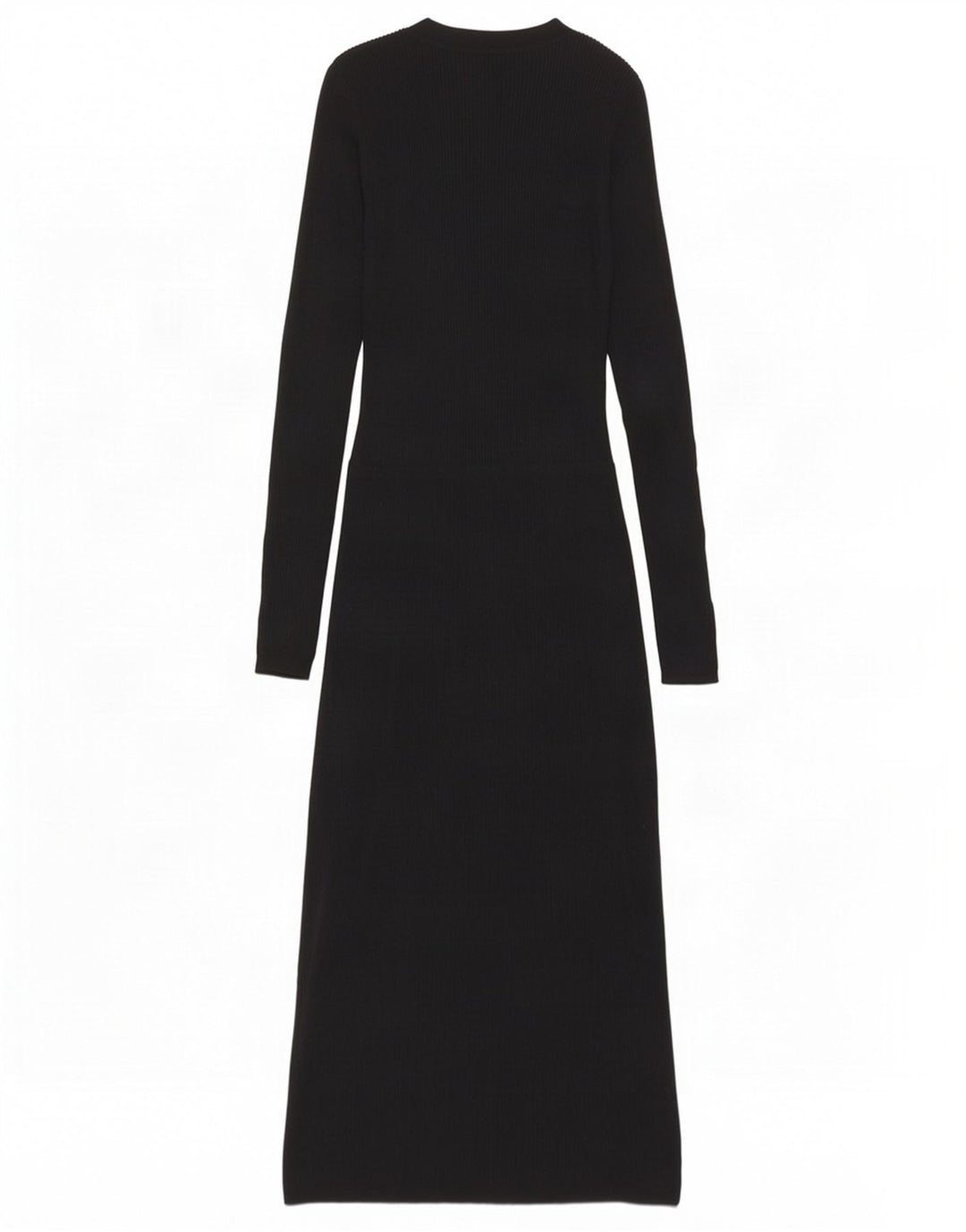 Massimo Dutti Dame Langærmet Jumper Kjole UK 8 Lille sort uld