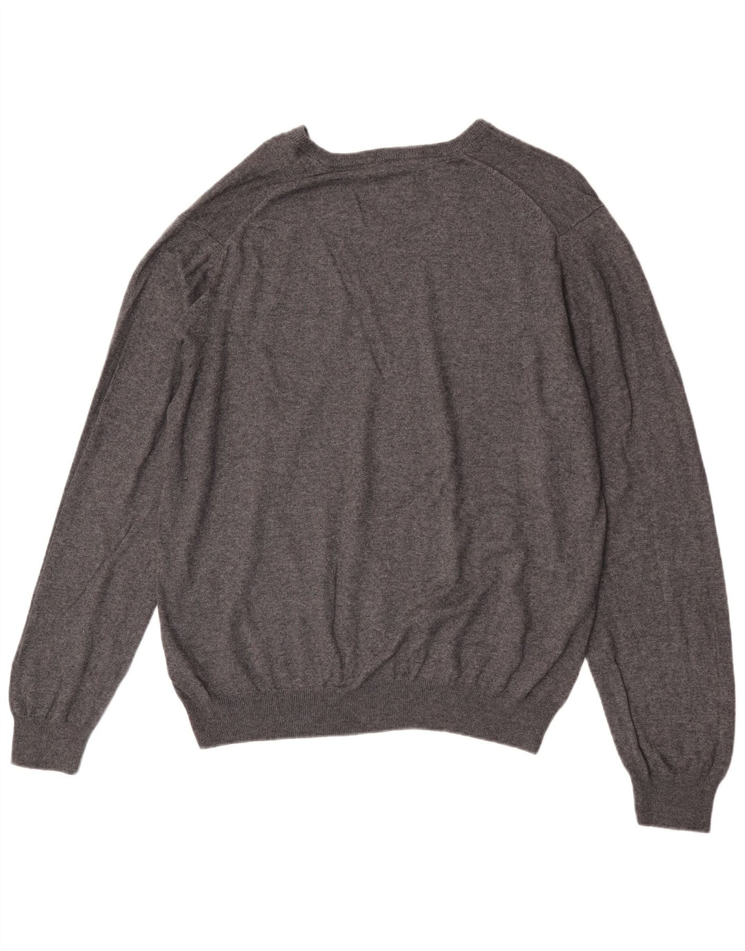Marks & Spencer Herre Regular Fit V-hals sweater XL Grå Bomuld