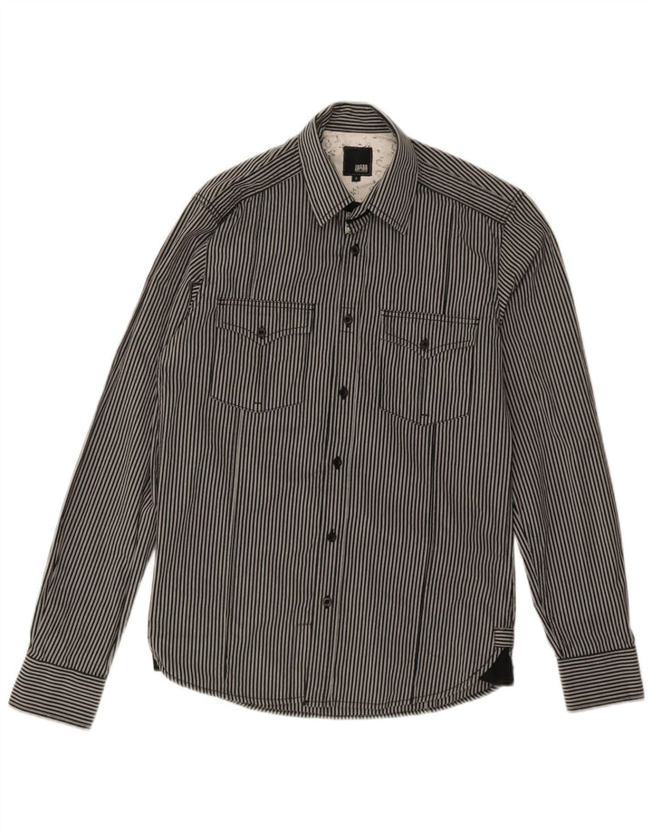 Jack & Jones Herre grafisk skjorte lille sort nålestribet bomuld