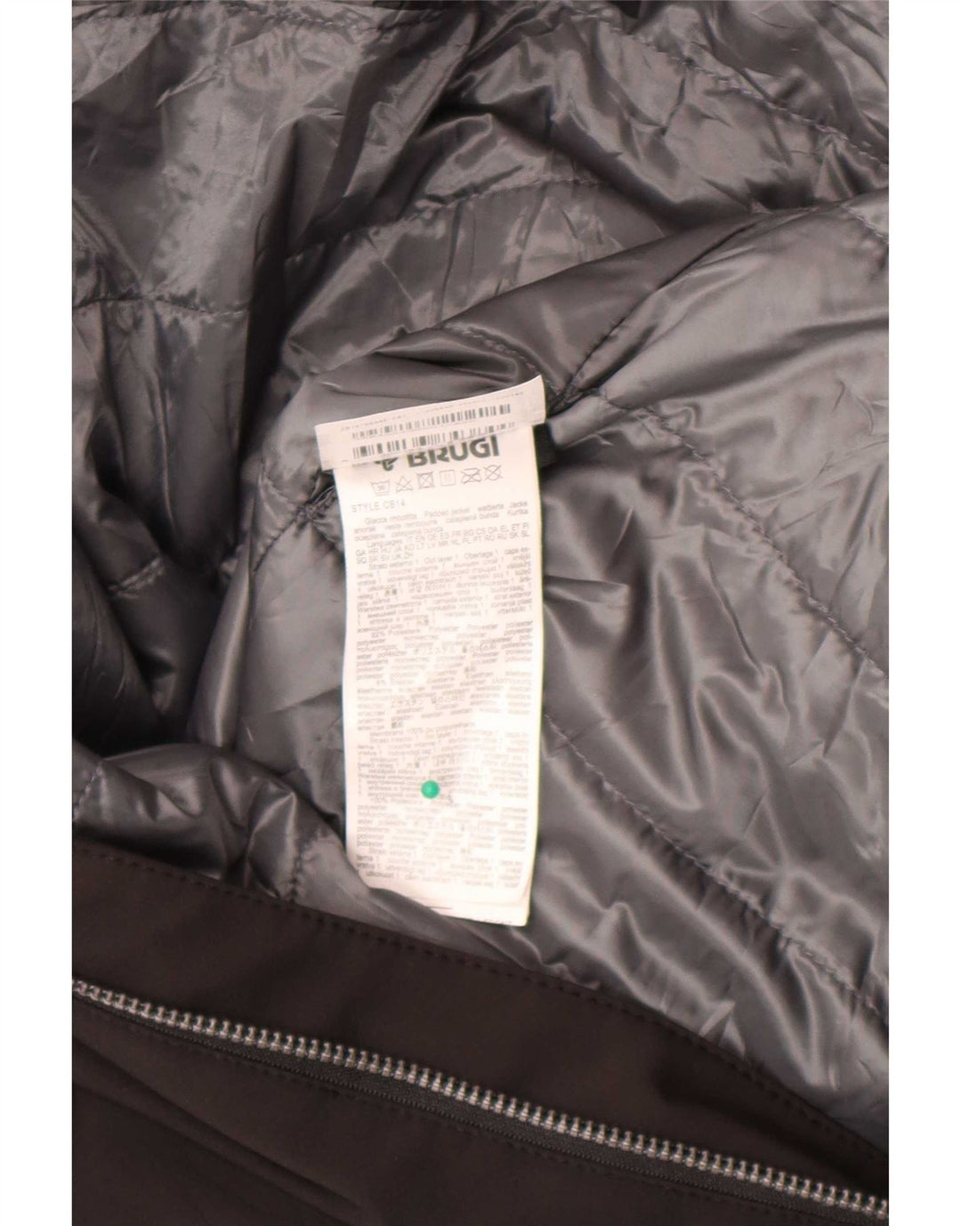 Brugi Herre hættepolstret jakke UK 40 Large Black Colourblock Polyester