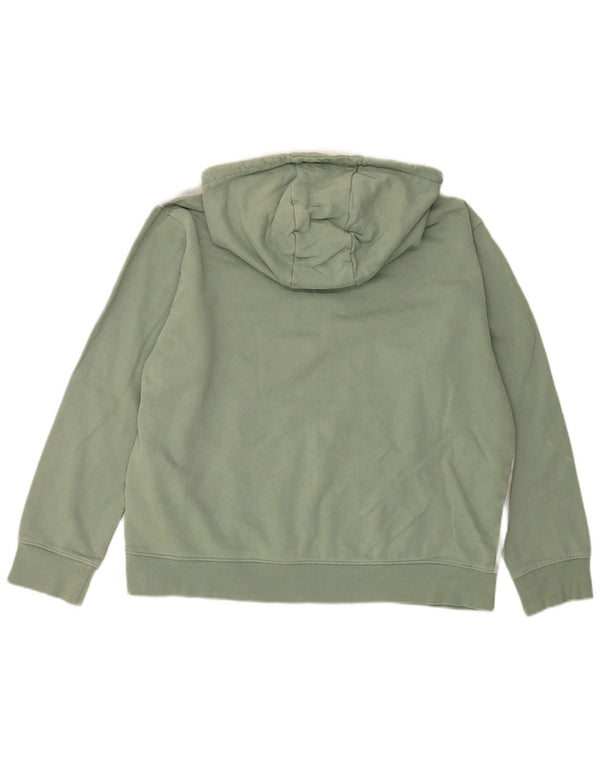 Animal Womens Oversized Hoodie Jumper UK 16 Large Green Colourblock Bomuld