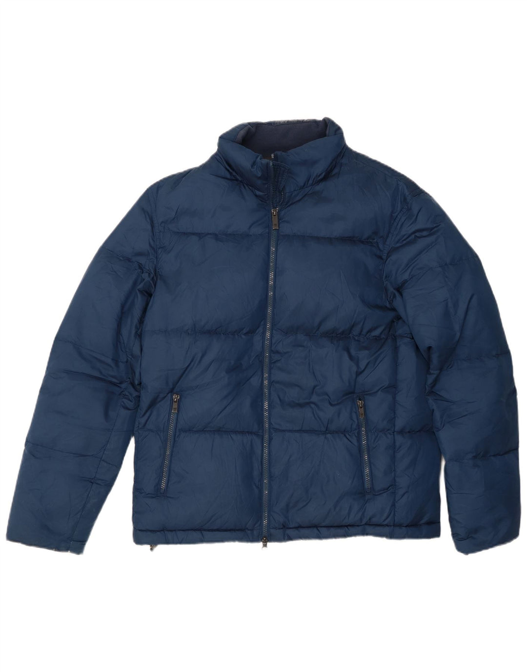 Massimo Dutti Herre polstret jakke UK 40 Large Navy Blue Polyester