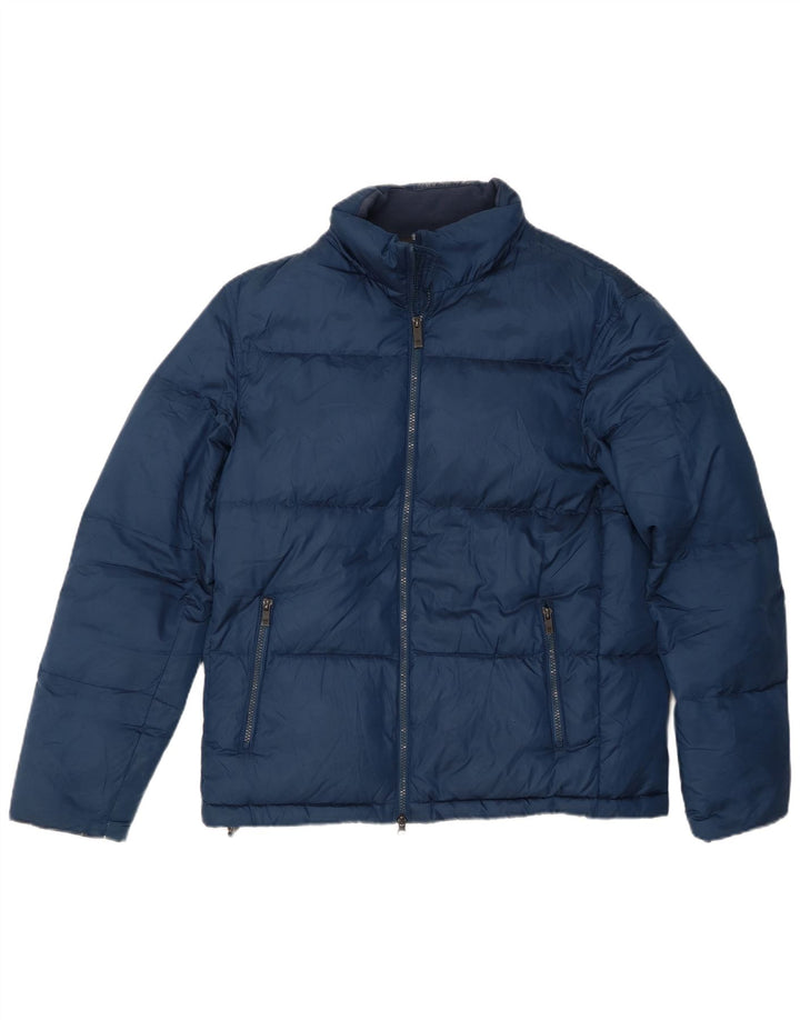 Massimo Dutti Herre polstret jakke UK 40 Large Navy Blue Polyester