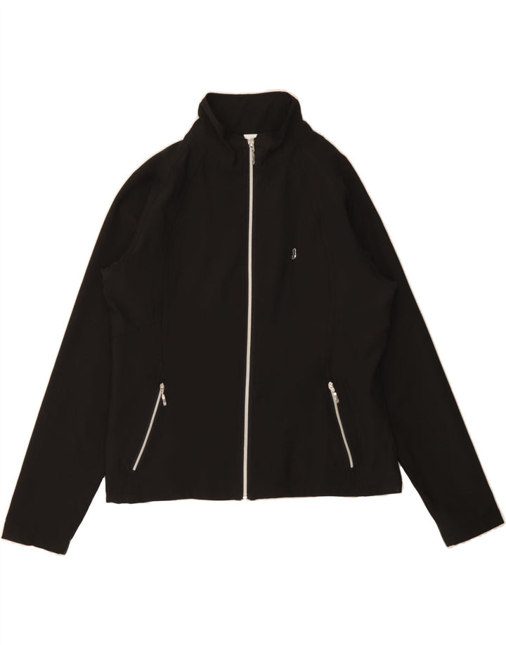 JOY Womens Tracksuit Top Jacket EU 42 Large Black Polyester Vintage Joy and Second-Hand Joy from Messina Hembry 