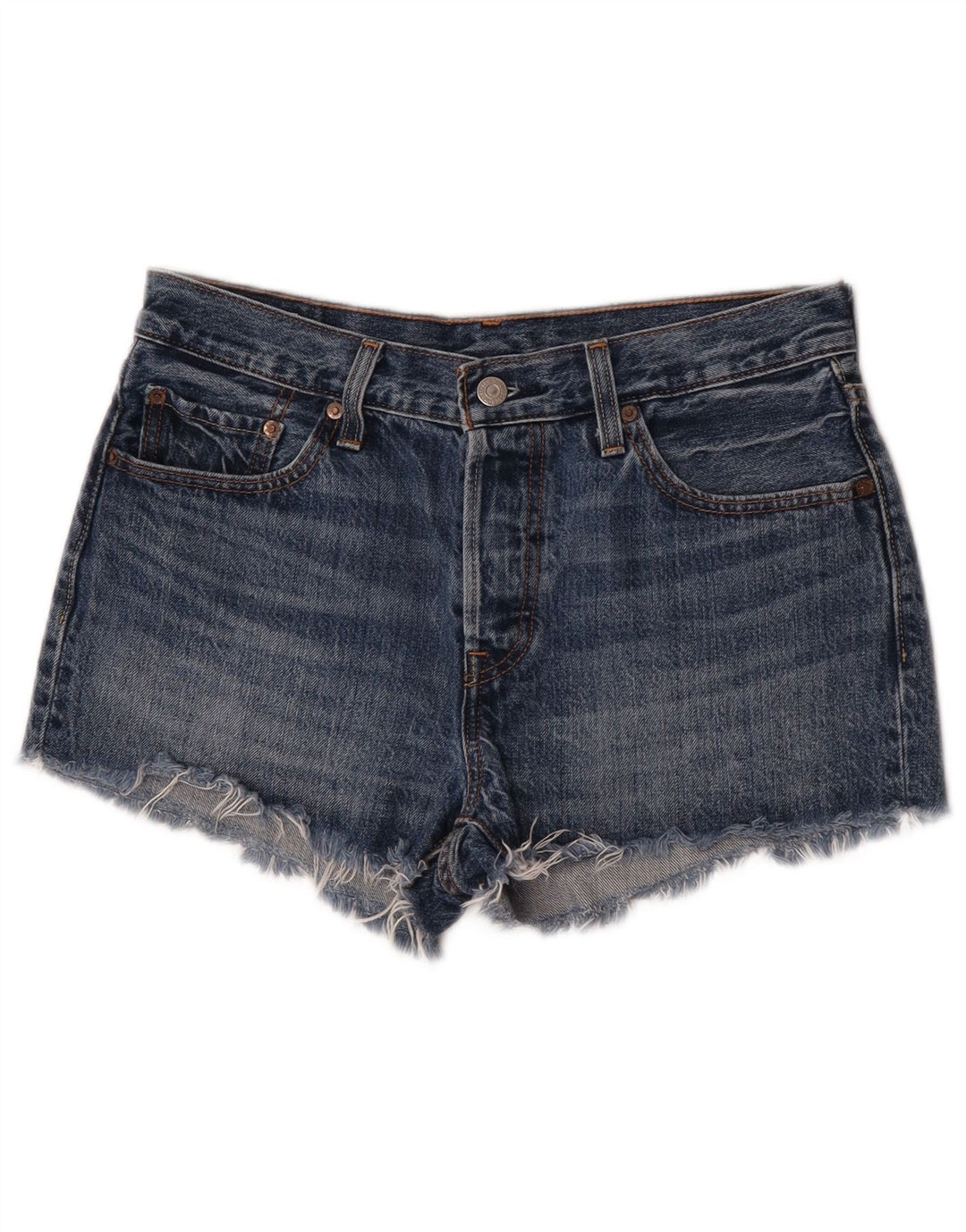 Levi's Womens 501 denimshorts W28 Medium Blue Bomuld