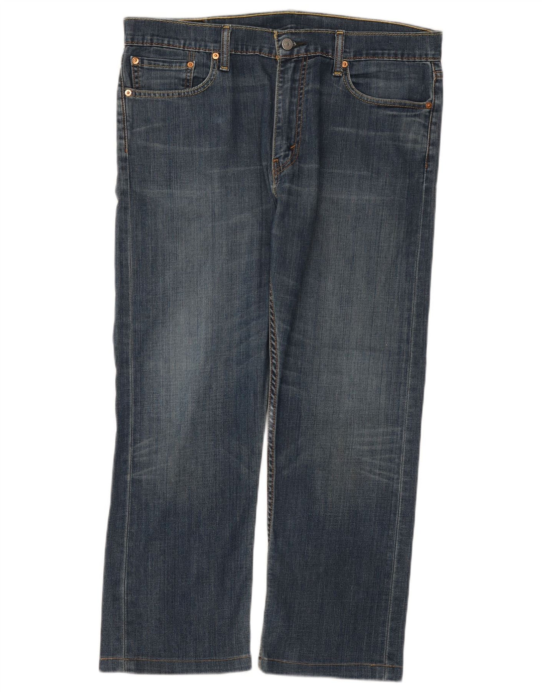 Levi's Herre 504 lige jeans W36 L27 blå bomuld