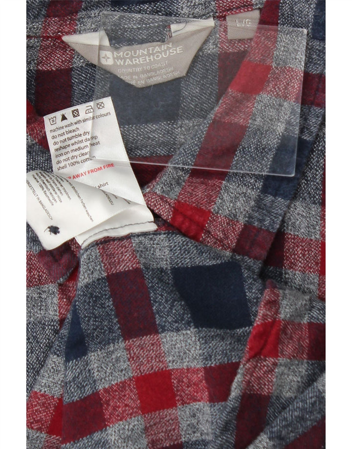 MOUNTAIN WAREHOUSE Mens Flannel Shirt Large Red Check Cotton Vintage Mountain Warehouse and Second-Hand Mountain Warehouse from Messina Hembry 