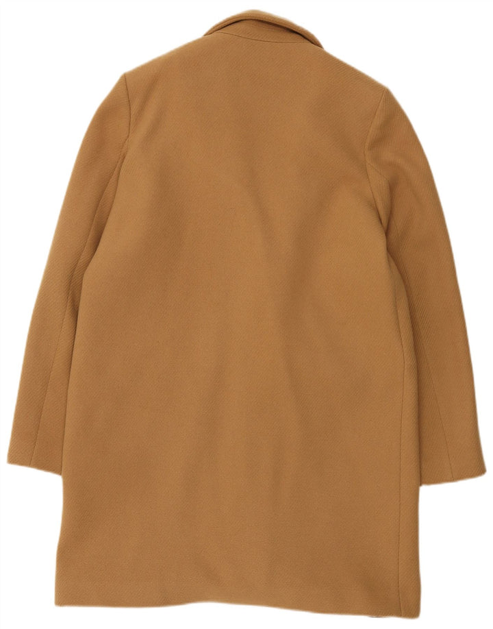 Pinko Dame Overfrakke UK 14 Stor Beige Uld
