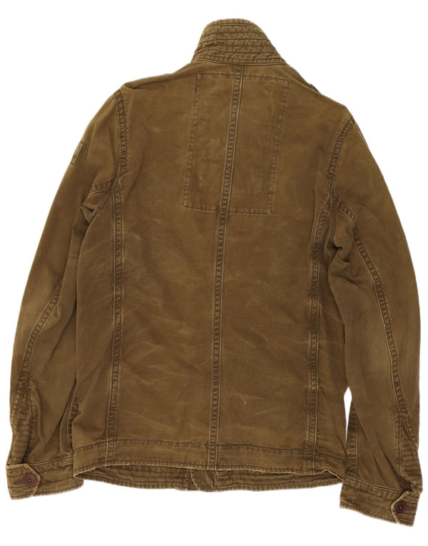 Abercrombie & Fitch Herre Military Jacket UK 38 Medium Khaki Cotton