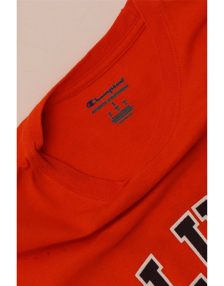 Champion Herre Illinois Grafisk T-Shirt Top Lille Orange