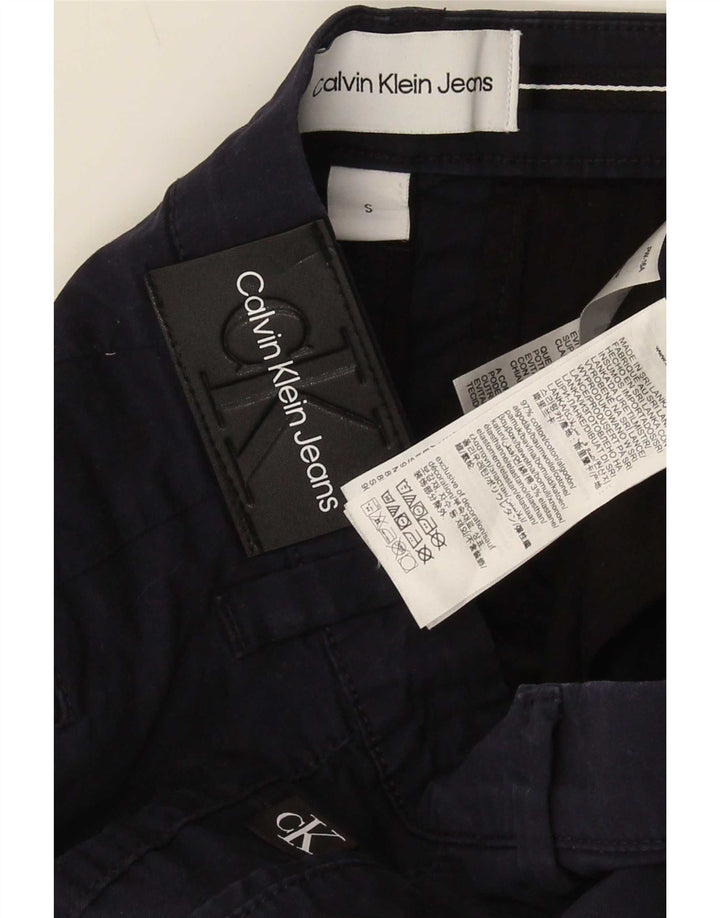 Calvin Klein Herre Chino Shorts Små W30 Marineblå Bomuld