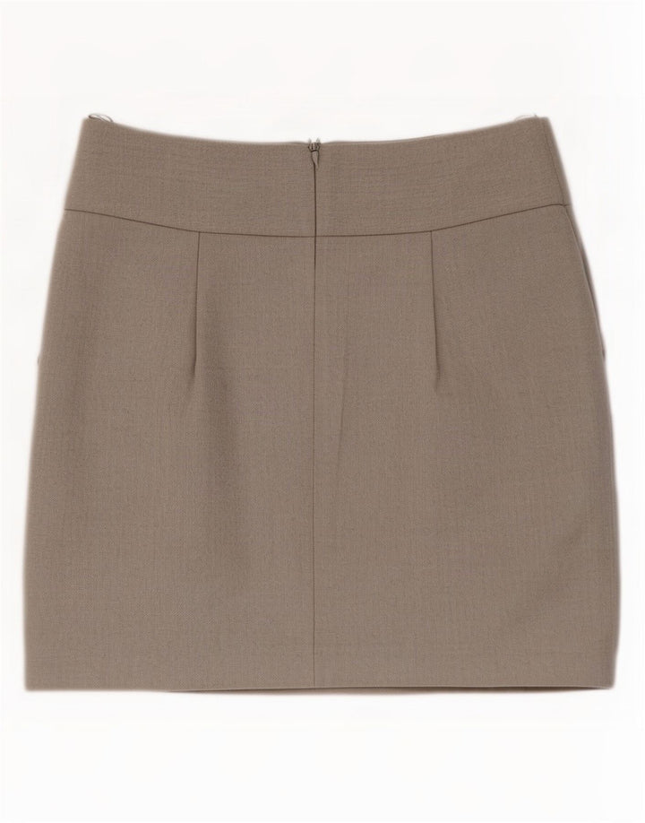 Topshop Dame Mini Nederdel UK 12 Medium W28 Grå Polyester