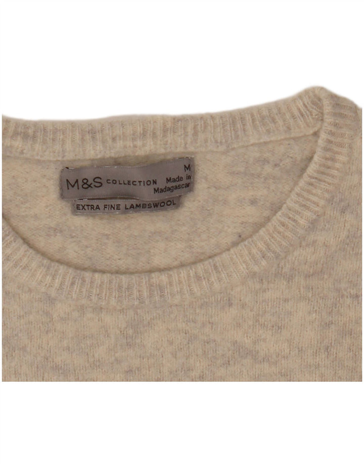 Marks & Spencer Dame sweater med rund hals DK 14 Medium Grå Flecked