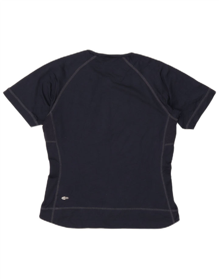 Adidas Dame Climacool T-Shirt Top UK 12 Medium Navy Blue Nylon