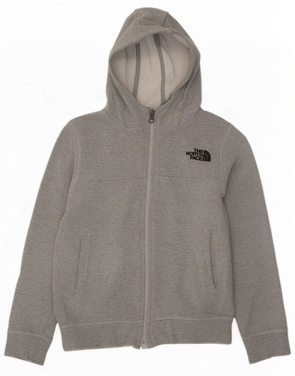 The North Face hættetrøje med lynlås til piger 10-11 år Medium Grå Flecked