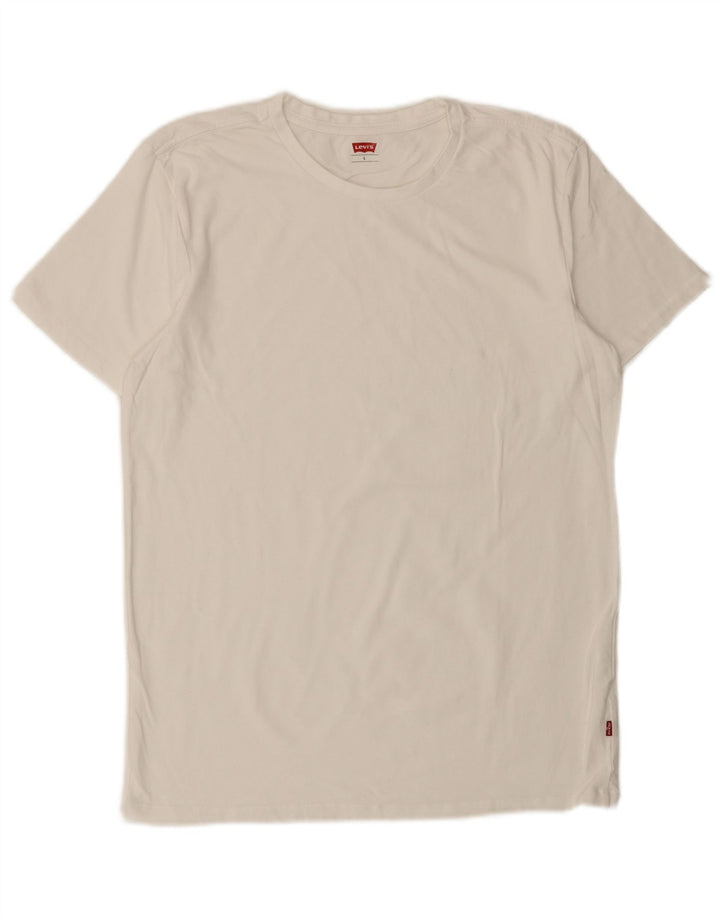 Levi's Herre T-Shirt Top Stor Hvid Bomuld