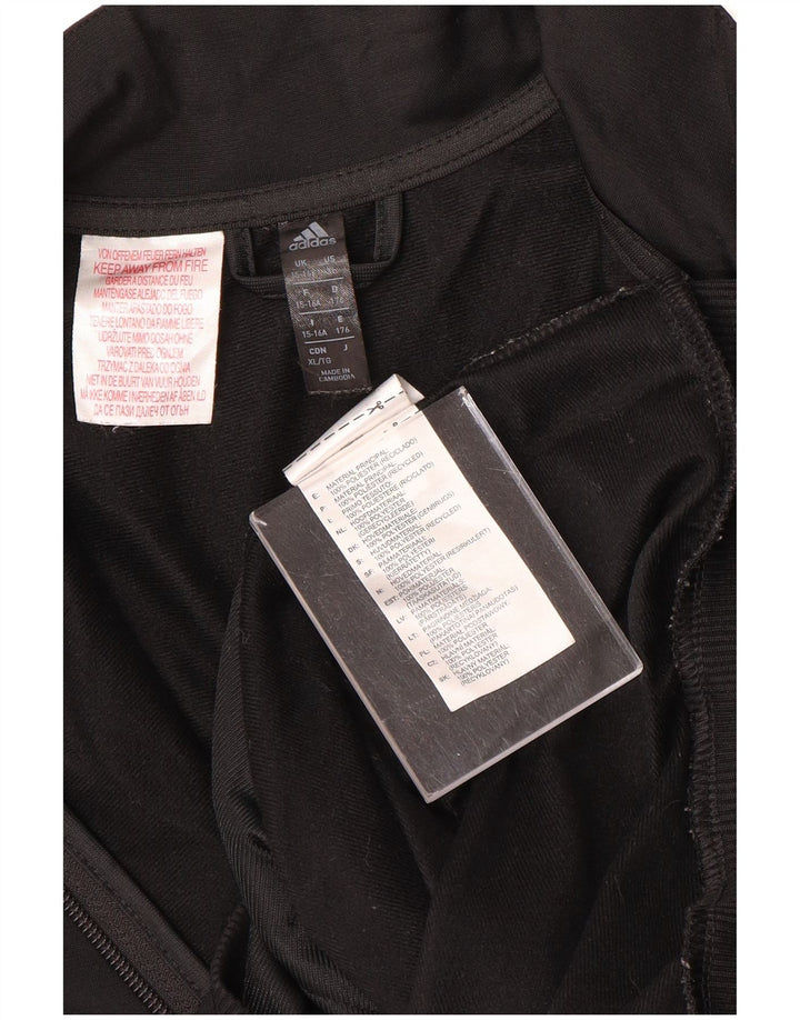 ADIDAS drenge Climalite træningsdragt topjakke 15-16 år sort polyester