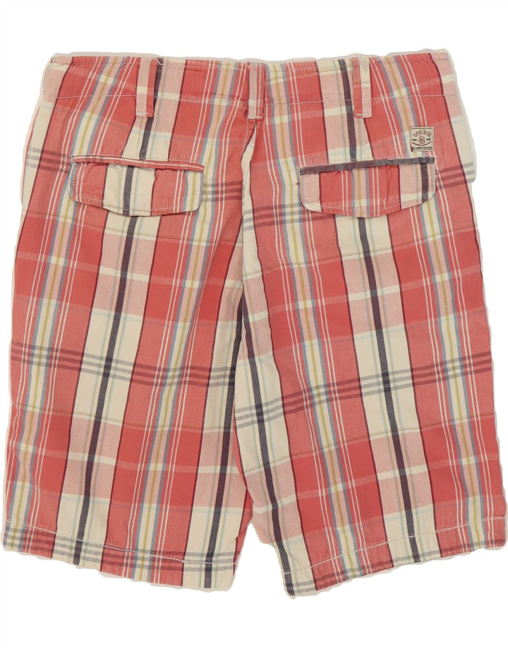 SONNYBONO Mens Chino Shorts W33 Medium  Red Check Vintage Sonnybono and Second-Hand Sonnybono from Messina Hembry 