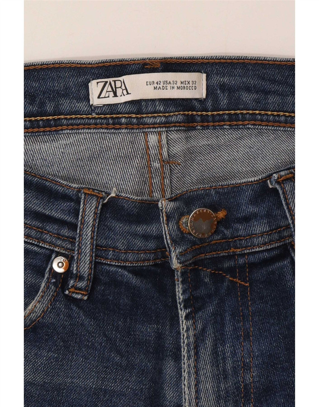Zara Herre Slim Jeans EU 42 Large W32 L30 Blå