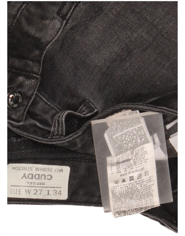 Diesel Dame Cuddy Slim Jeans W27 L28 Sort Bomuld