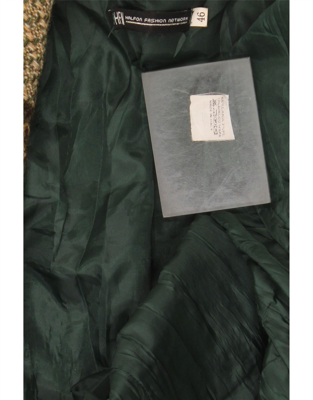 HALFON Dame 2-knaps blazerjakke IT 46 Stort flerfarvet patchwork