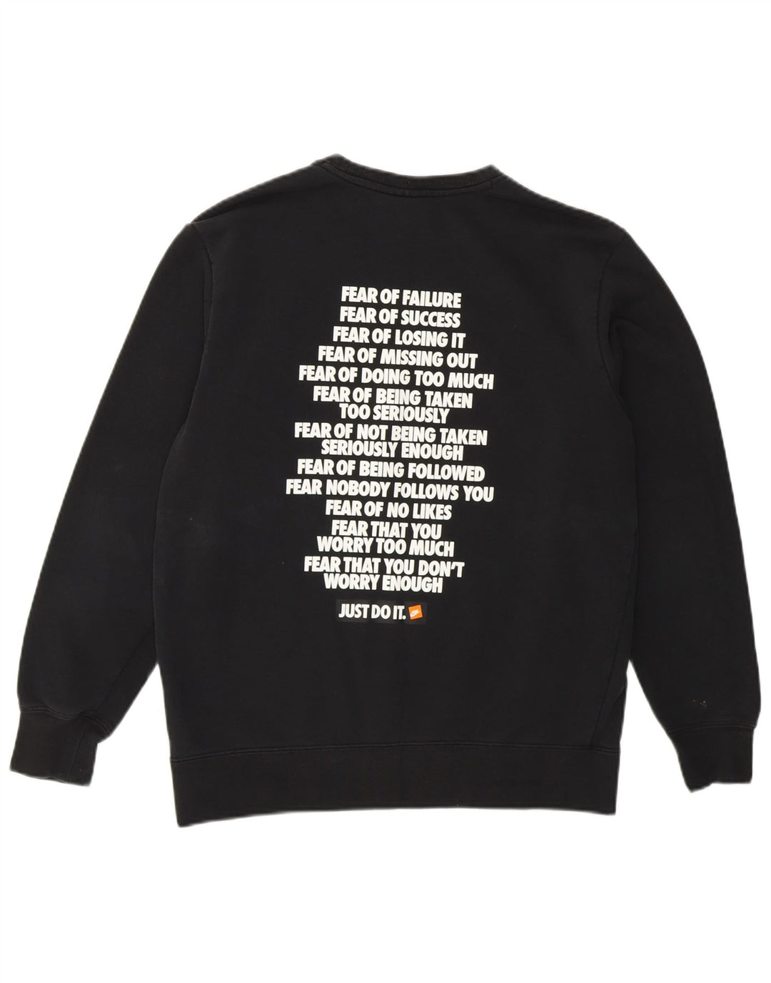 NIKE grafisk sweatshirt til mænd XS Sort bomuld