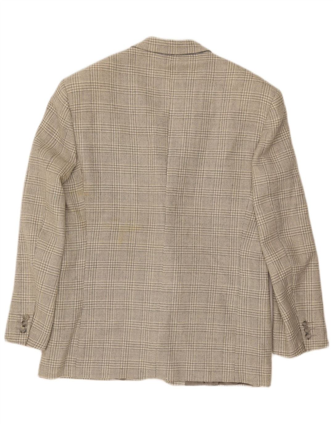 Vintage blazerjakke til mænd med 2 knapper UK 40 Large Grå Houndstooth