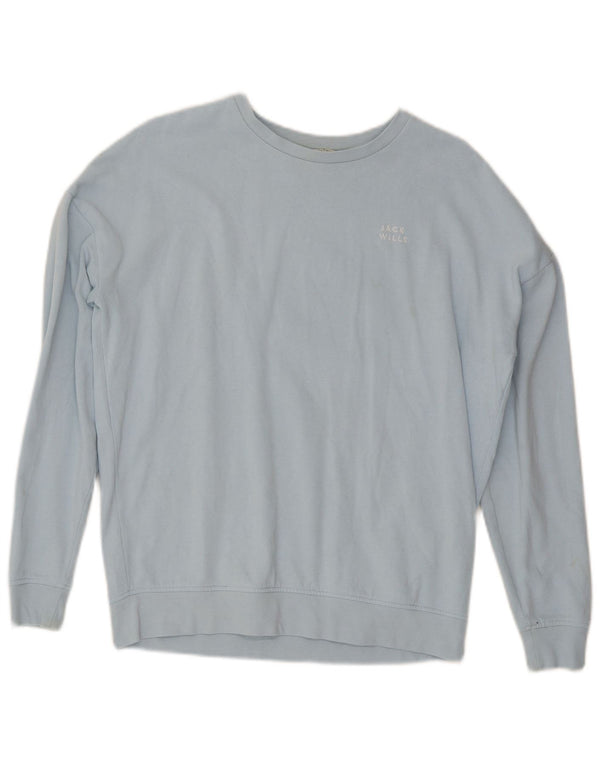 Jack Wills Dame Loose Fit Sweatshirt Jumper UK 6 XS Blå